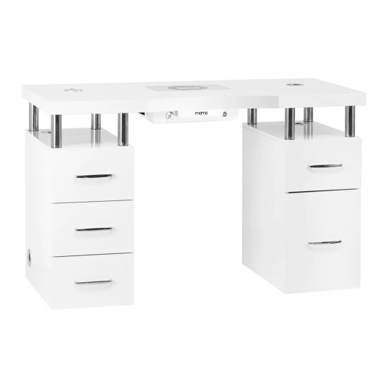 Manicuretafel SLEEK DESIGN met ingebouwde stofafzuiger 120cm (Wit)