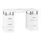 Manicuretafel SLEEK DESIGN met ingebouwde stofafzuiger 120cm (Wit)