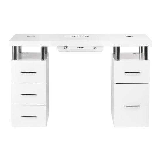 Manicuretafel SLEEK DESIGN met ingebouwde stofafzuiger 120cm (Wit)