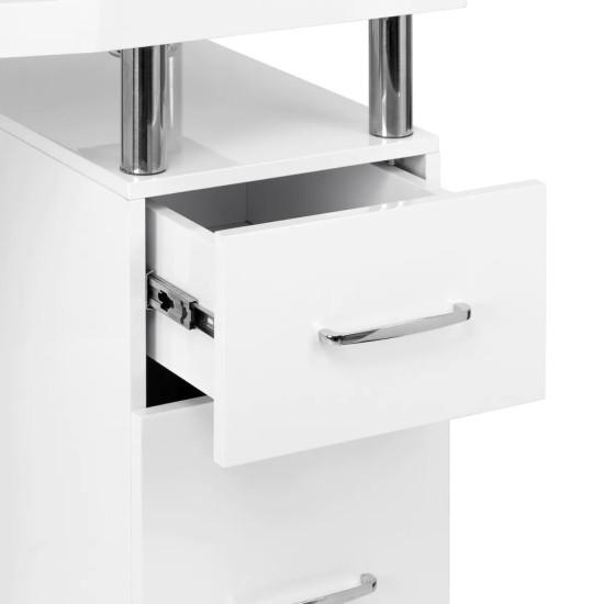 Manicuretafel SLEEK DESIGN met ingebouwde stofafzuiger 120cm (Wit)