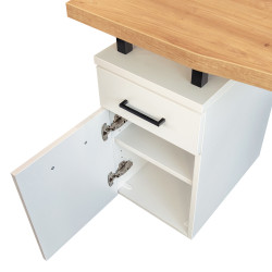 Manicuretafel Loft Stijl EIKEN/MAT WIT 150cm Manicuretafel Loft Stijl EIKEN/MAT WIT 150cm
