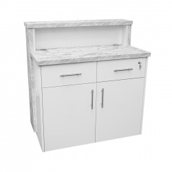 Reception Desk Marble Carrara White 130cm Reception Desk Marble Carrara White 130cm