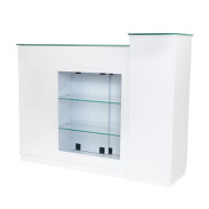 Receptiondesk Glass WHITE
