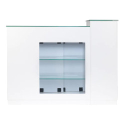 Receptiondesk Glass WHITE Receptiondesk Glass WHITE