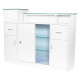 Receptiebalie Glas WIT