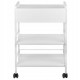 Rollende kar wit, 1 lade + 2 planken