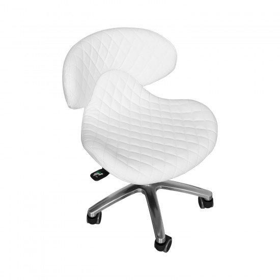 Tabouret Pedi Diamond Stitch WHITE