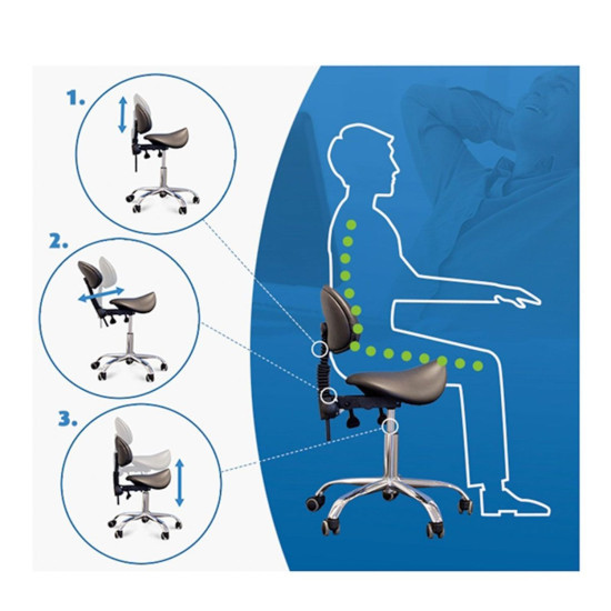 **** Ergonomische Tabouret ZWART 2.0