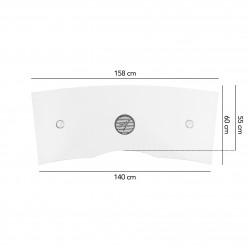 Manicure Tafel Icy White Makassar 160cm Manicure Tafel Icy White Makassar 160cm