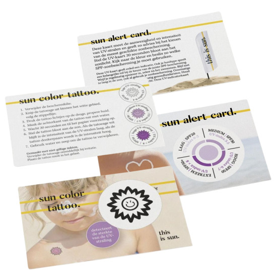 Combo UV-Alert Card (5pc) + Sun Tattoo UV-Alert (5)