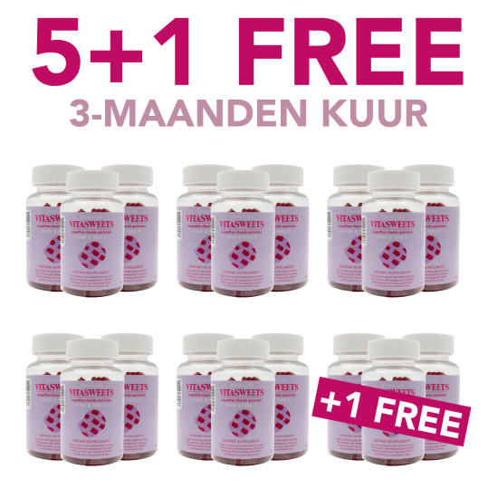 Hair & Nails 6x3 Mois - Fraise (5+1 GRATUIT)
